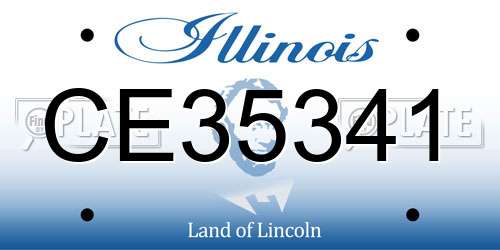 CE35341 Illinois License Plate