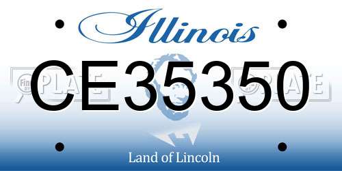 CE35350 Illinois License Plate