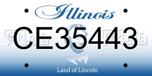 CE35443 Illinois License Plate