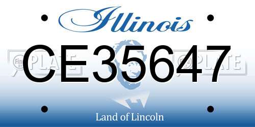 CE35647 Illinois License Plate