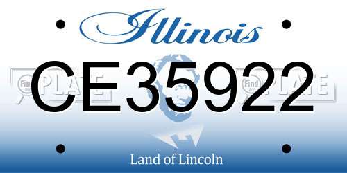 CE35922 Illinois License Plate