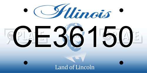 CE36150 Illinois License Plate