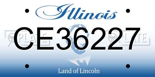 CE36227 Illinois License Plate