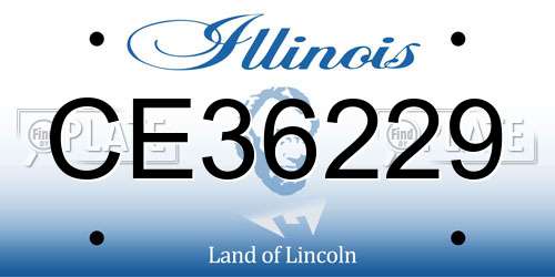 CE36229 Illinois License Plate