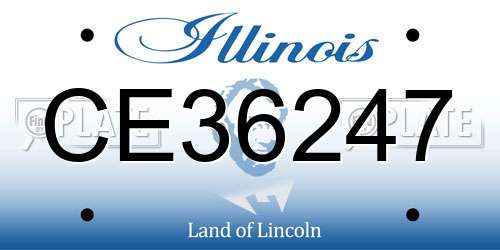 CE36247 Illinois License Plate