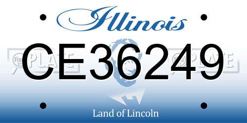 CE36249 Illinois License Plate
