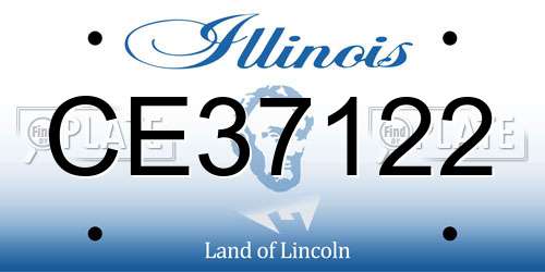 CE37122 Illinois License Plate