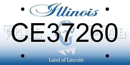CE37260 Illinois License Plate