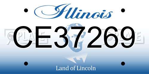 CE37269 Illinois License Plate
