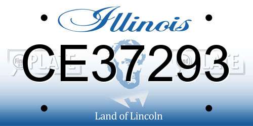 CE37293 Illinois License Plate