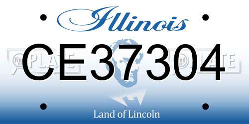 CE37304 Illinois License Plate