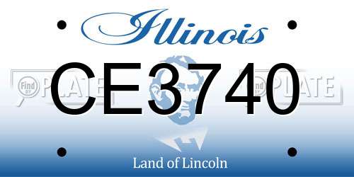 CE3740 Illinois License Plate
