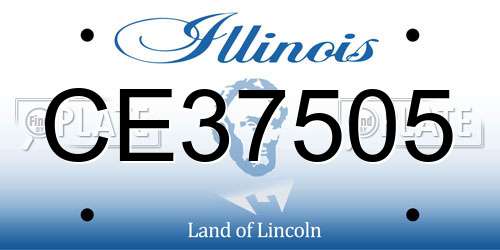 CE37505 Illinois License Plate
