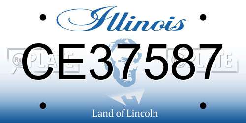 CE37587 Illinois License Plate