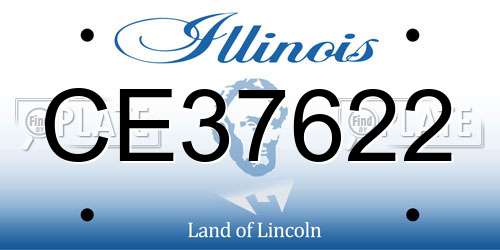 CE37622 Illinois License Plate