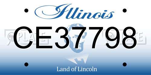 CE37798 Illinois License Plate