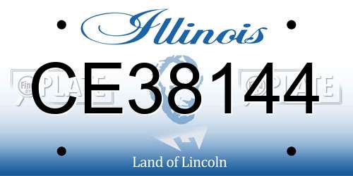 CE38144 Illinois License Plate