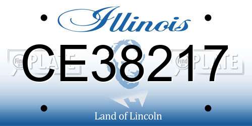 CE38217 Illinois License Plate
