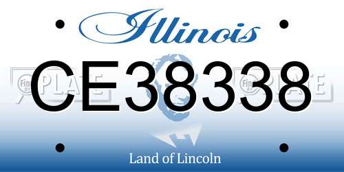 CE38338 Illinois License Plate
