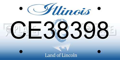 CE38398 Illinois License Plate