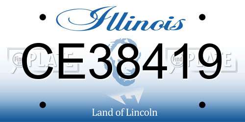 CE38419 Illinois License Plate