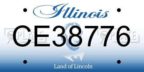 CE38776 Illinois License Plate