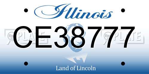 CE38777 Illinois License Plate