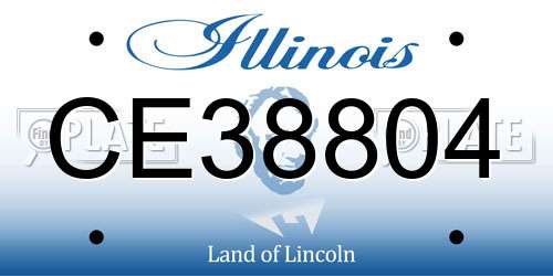 CE38804 Illinois License Plate