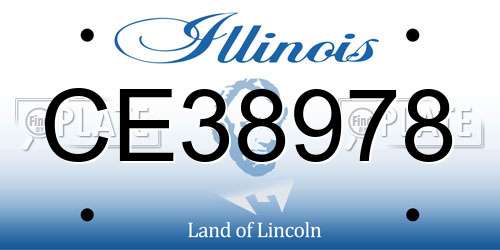 CE38978 Illinois License Plate