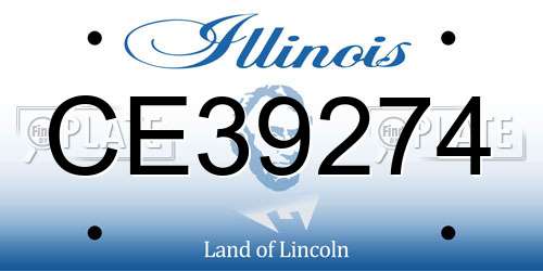 CE39274 Illinois License Plate