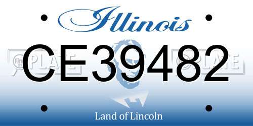 CE39482 Illinois License Plate