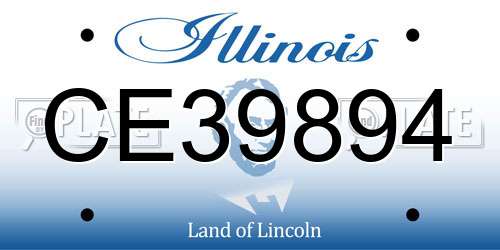 CE39894 Illinois License Plate