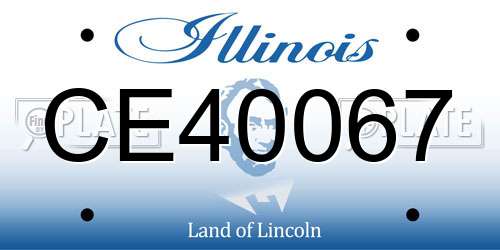 CE40067 Illinois License Plate
