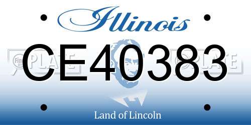 CE40383 Illinois License Plate