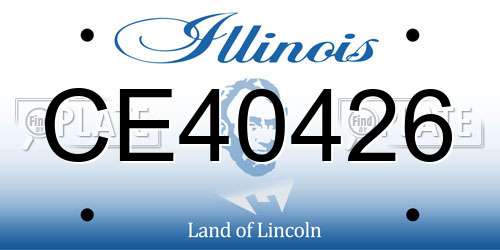 CE40426 Illinois License Plate