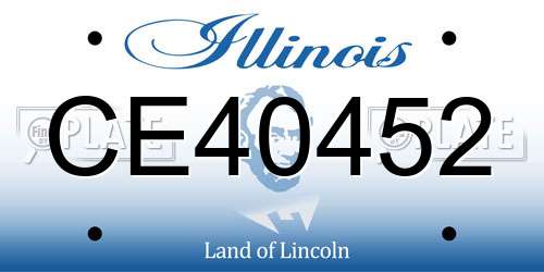 CE40452 Illinois License Plate