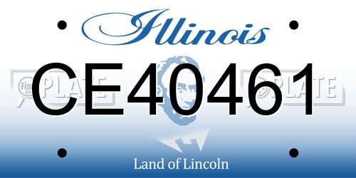 CE40461 Illinois License Plate