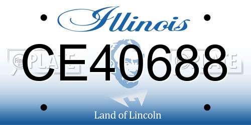 CE40688 Illinois License Plate