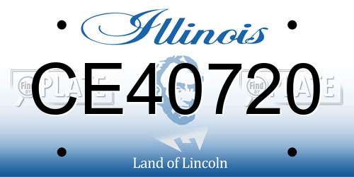 CE40720 Illinois License Plate