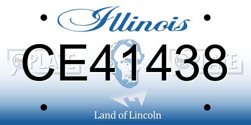 CE41438 Illinois License Plate