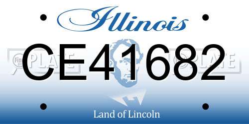 CE41682 Illinois License Plate