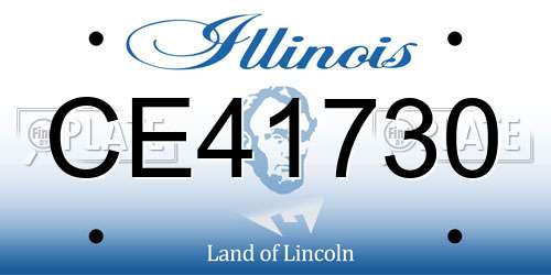 CE41730 Illinois License Plate