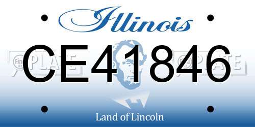 CE41846 Illinois License Plate