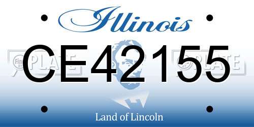 CE42155 Illinois License Plate