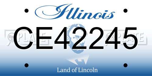 CE42245 Illinois License Plate