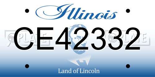 CE42332 Illinois License Plate