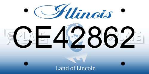 CE42862 Illinois License Plate