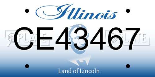 CE43467 Illinois License Plate
