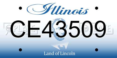 CE43509 Illinois License Plate