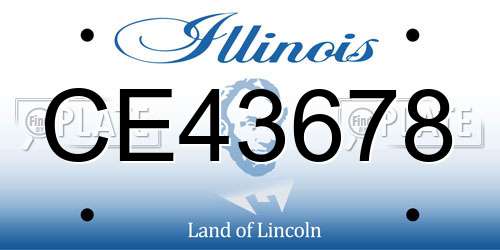 CE43678 Illinois License Plate